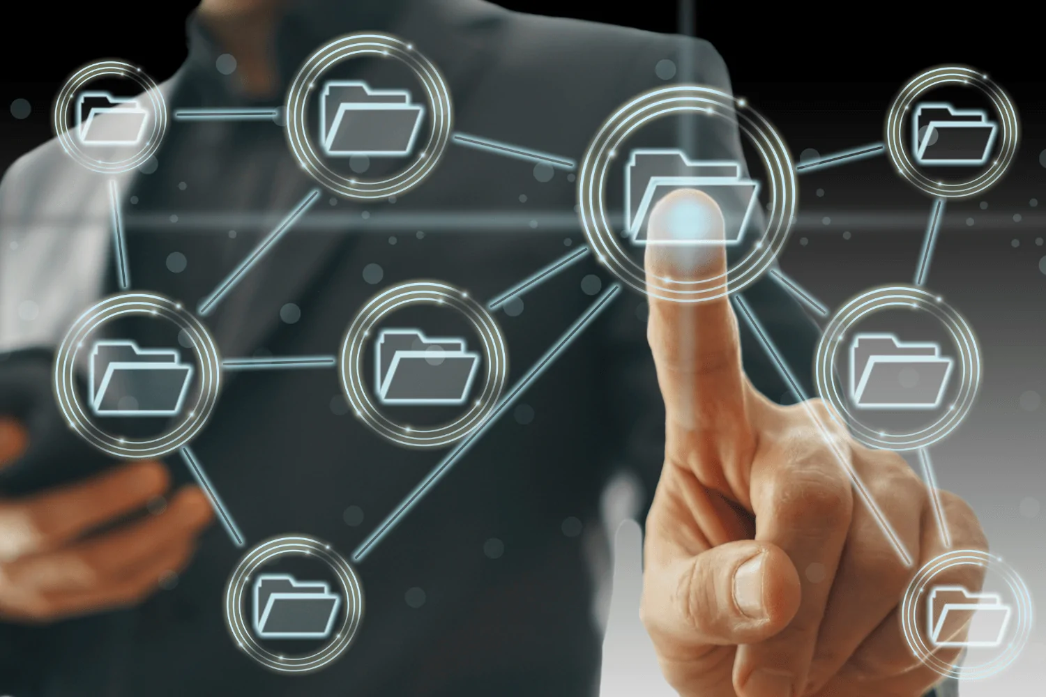 How can corporate files be shared securely